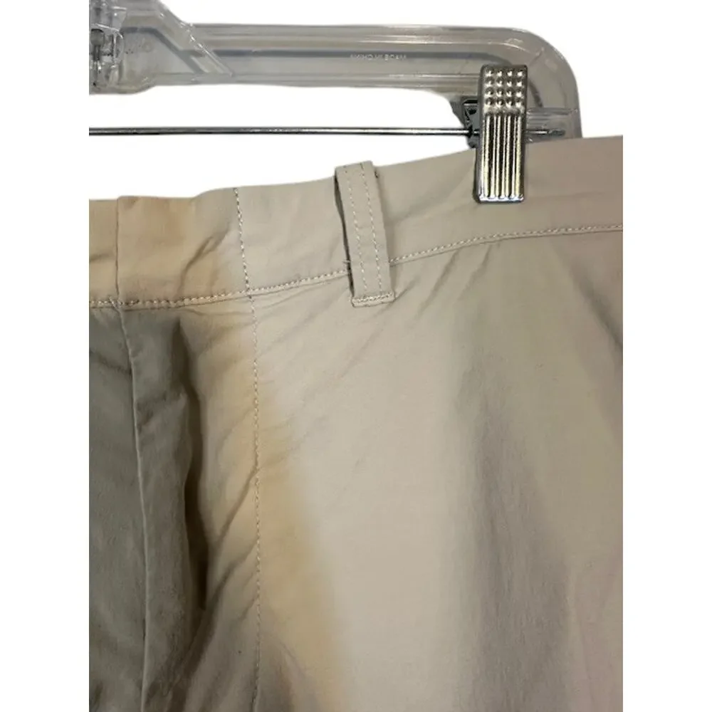 J. Crew Beige Stretch Nylon Blend Casual Shorts Men Sz 32